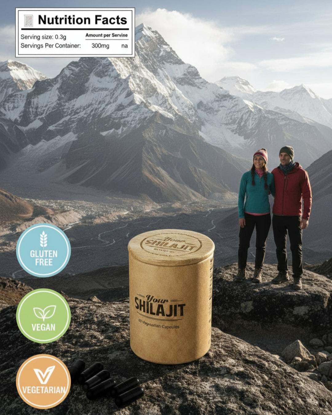 Natural Himalayan Shilajit Capsules – Natural Energy & Focus Boost