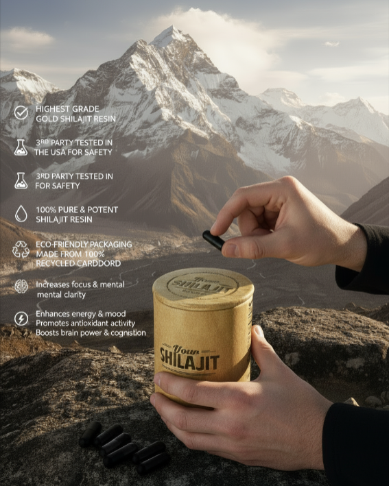 Natural Himalayan Shilajit Capsules – Natural Energy & Focus Boost